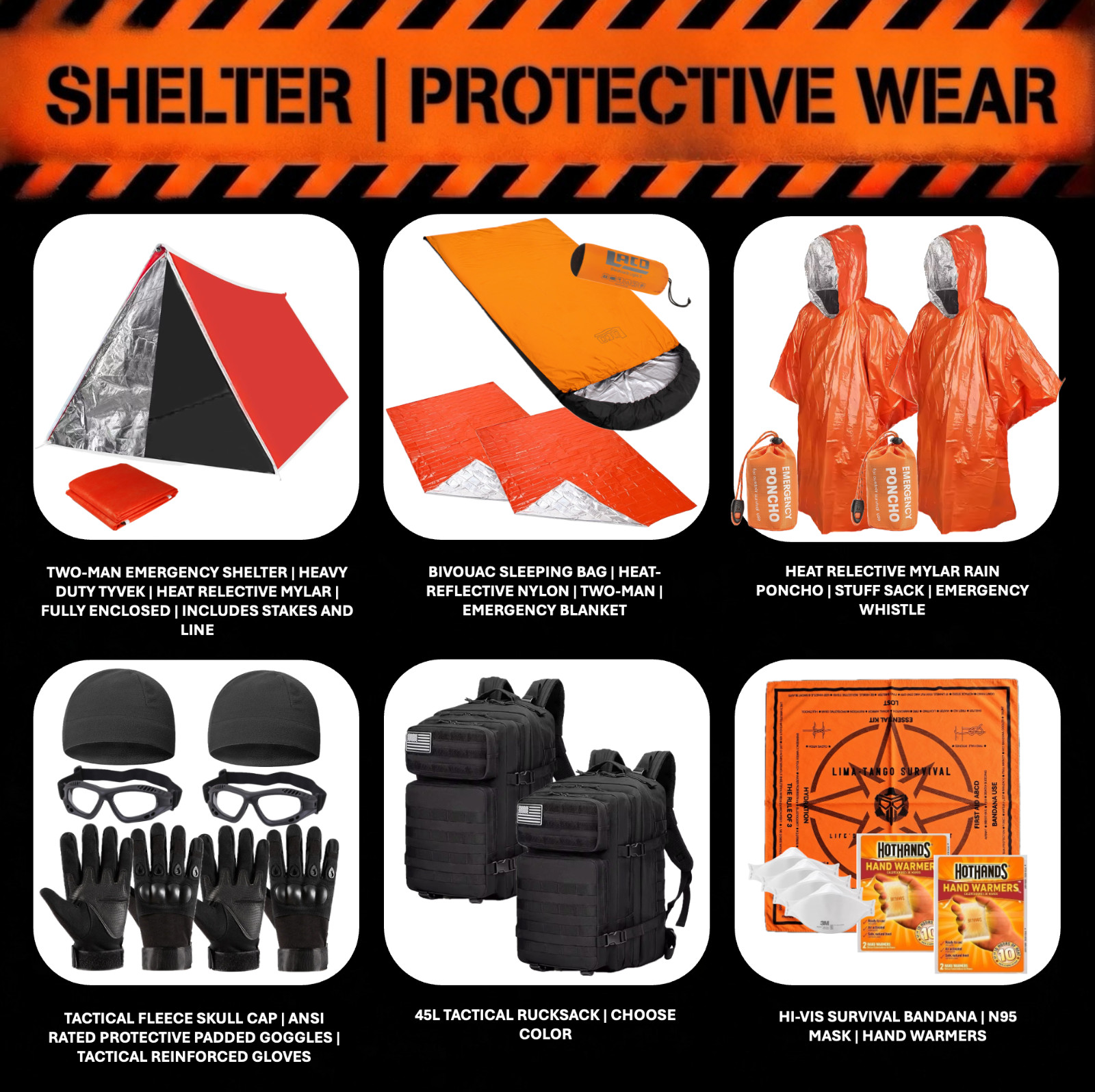 Emergency Survival Kit / Bug Out Bag / Tactical Backpack