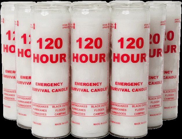Emergency Candle, 120 hr, 2 pack