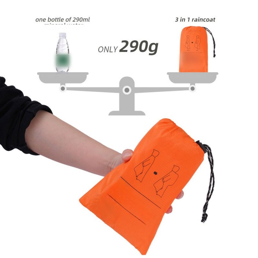 Multi Purpose Waterproof Adult Raincoat with Hood Lightweight Outdoor Equipment