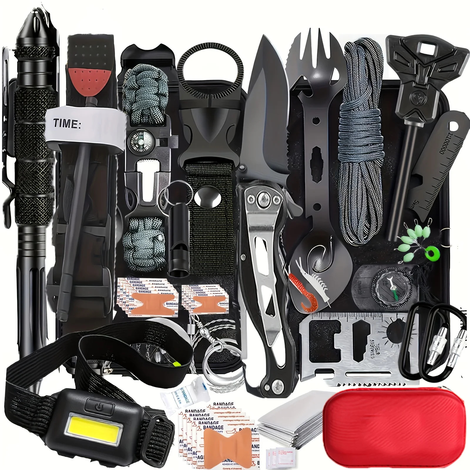 20 in 1 Survival Kit Emergency Gear Tools Set for Camping Hiking Outdoor