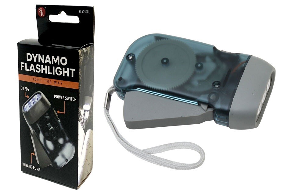 3 LED Dynamo Crank Wind Flashlight Torch Camping Emergency Survival Outdoor Gear