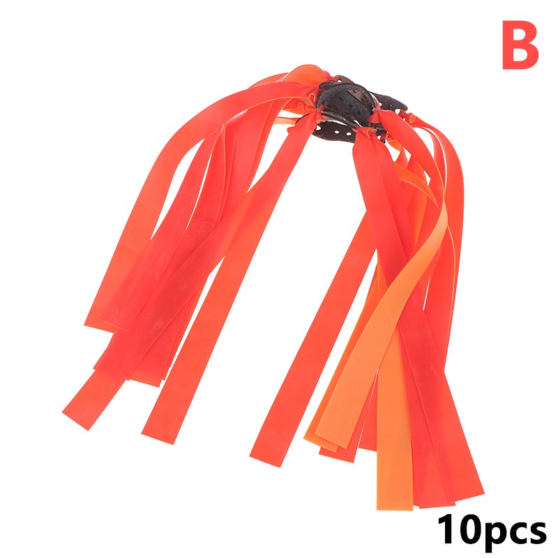 10Pcs Slingshot Flat Rubber Band 1.0mm Hunting Catapult Shooting Accessories