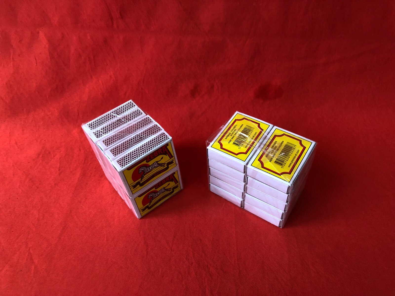 ZEBRA SAFETY MATCHES BOX OF 10 MATCHES WITH NO STICKS – EMPTY BOXES