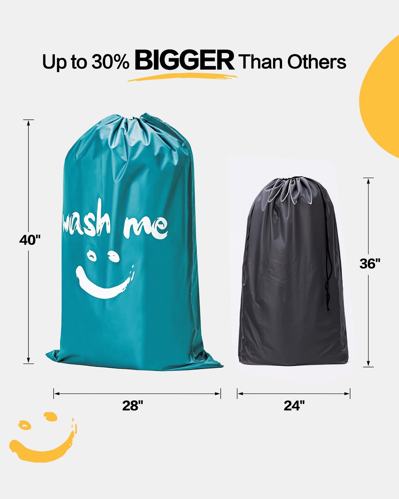 HOMEST 2 Pack XL Wash Me Travel Ⅰ- Me, (Ⅰ-Wash me)Gray & Sky Blue
