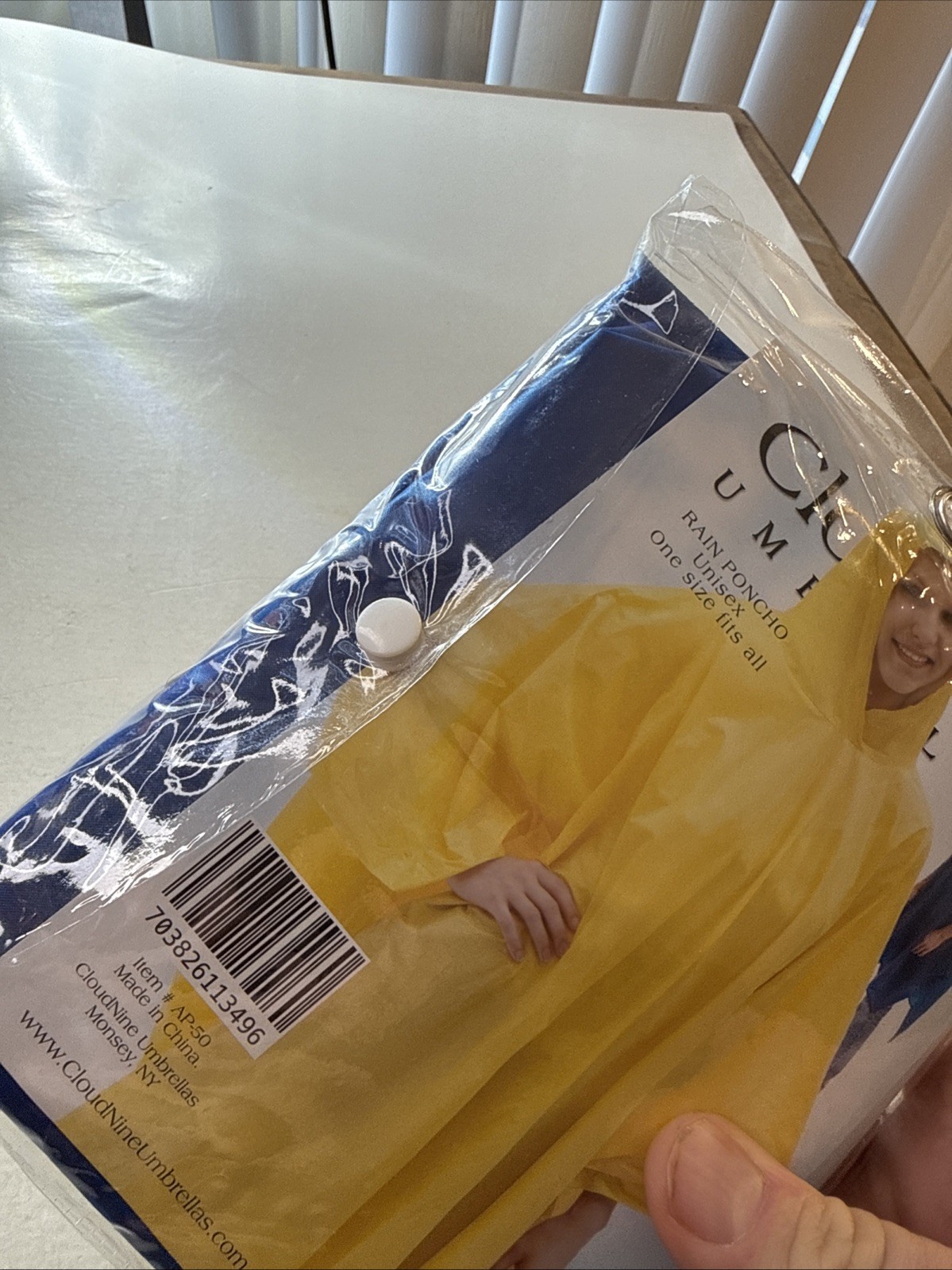 Cloud Nine Emergency Travel Rain Poncho Hooded NEW Navy Blue Unisex coat gear