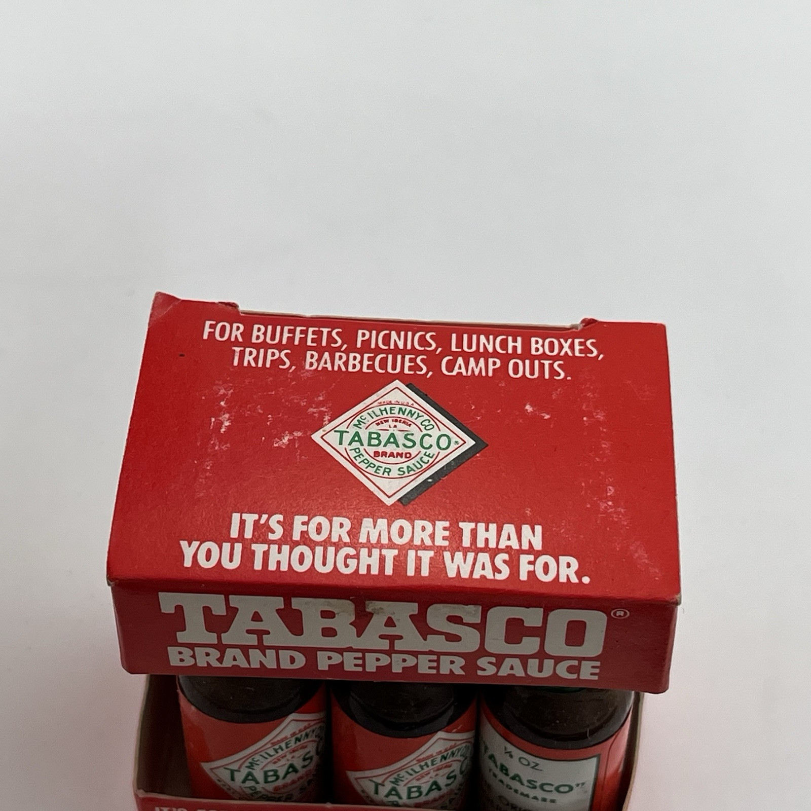(6) 1/8 Oz. TABASCO HOT SAUCE, Mini Glass Bottle, FRESH & SEALED!