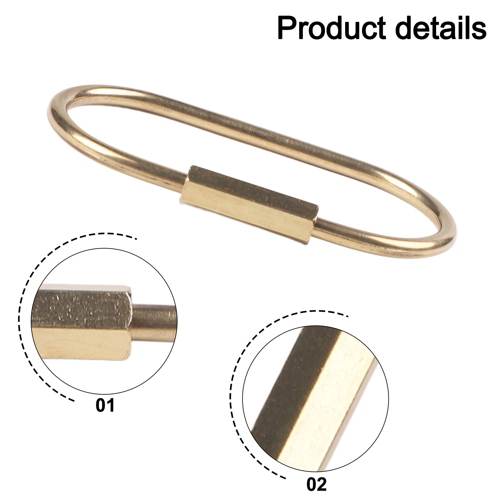 5pcs Brass Keychain Holder Clips for Car Keys and Handbags Outdoor Tool