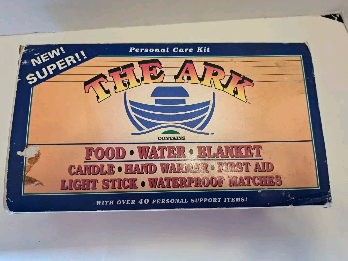 Emergency Preparedness The Ark Food Water Blanket Survival Kit Opened Box