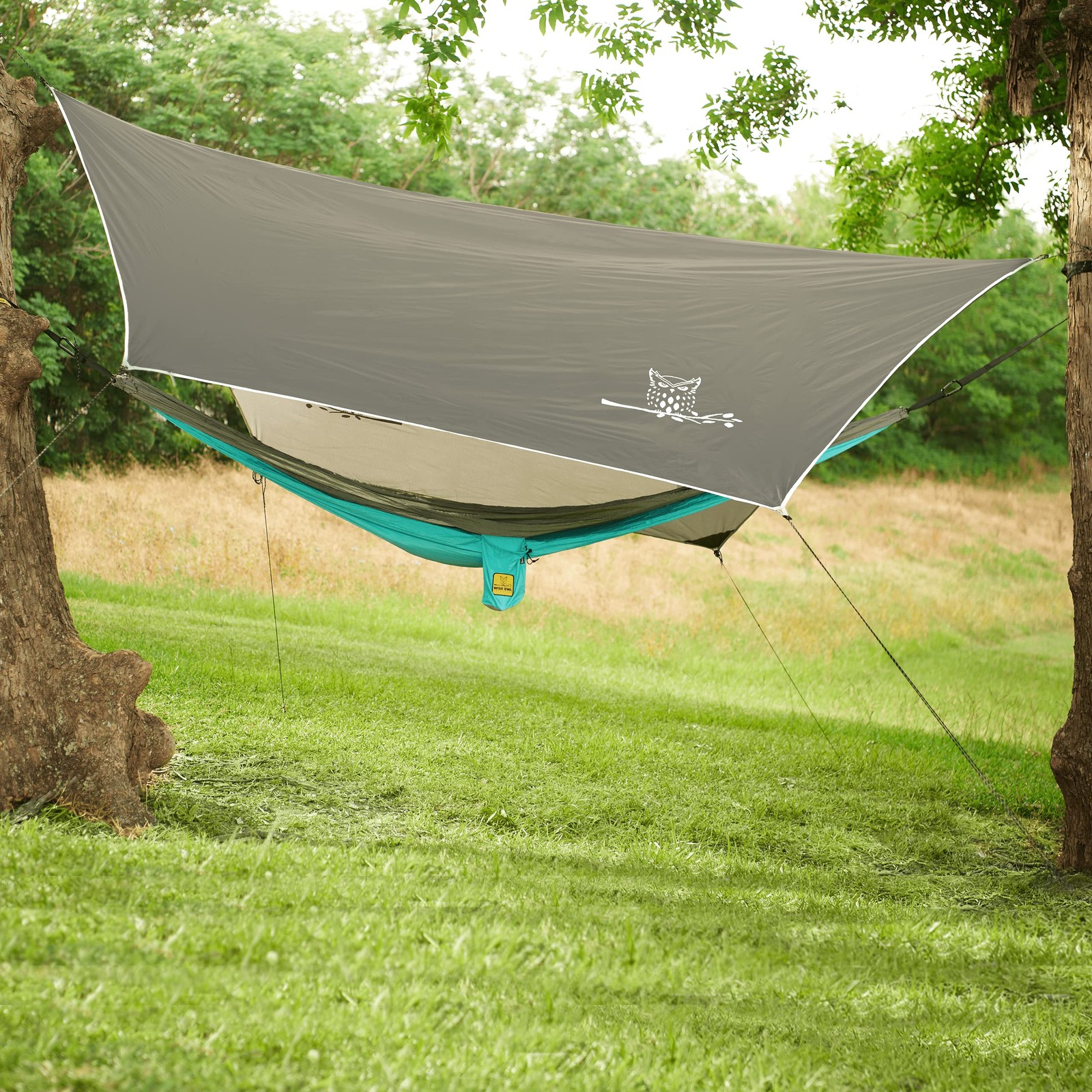 Wise Owl Outfitters Hammock Rain Fly – Waterproof Standard (26 oz), Gray