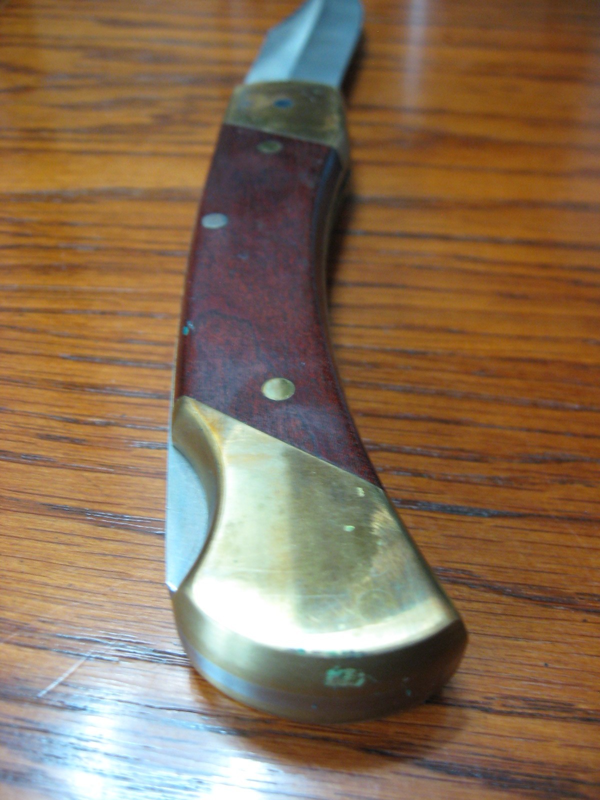 rmk99 Schrade Uncle Henry 8.7″ Folding Knife LB7 USA Wood/Brass Handle VG st135