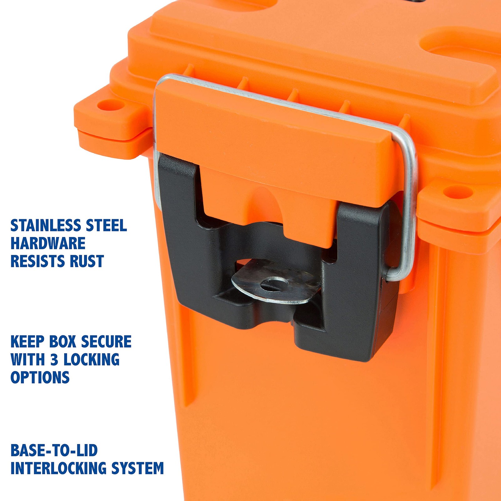 Sheffield 12680 Marine Storage Box, Dry Box 11.25″ L X 5″ W X 7.25″ H, Orange