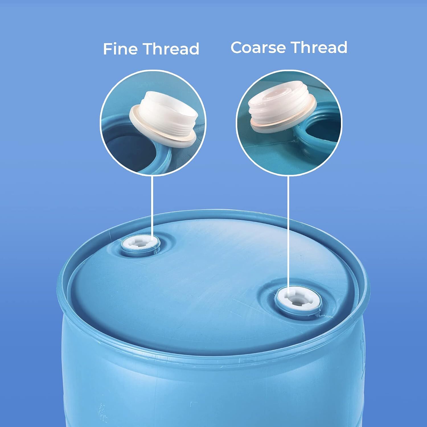 2 Pack Bung Caps Off White Compatible With 15G 30G 55G Drums Made In Usa