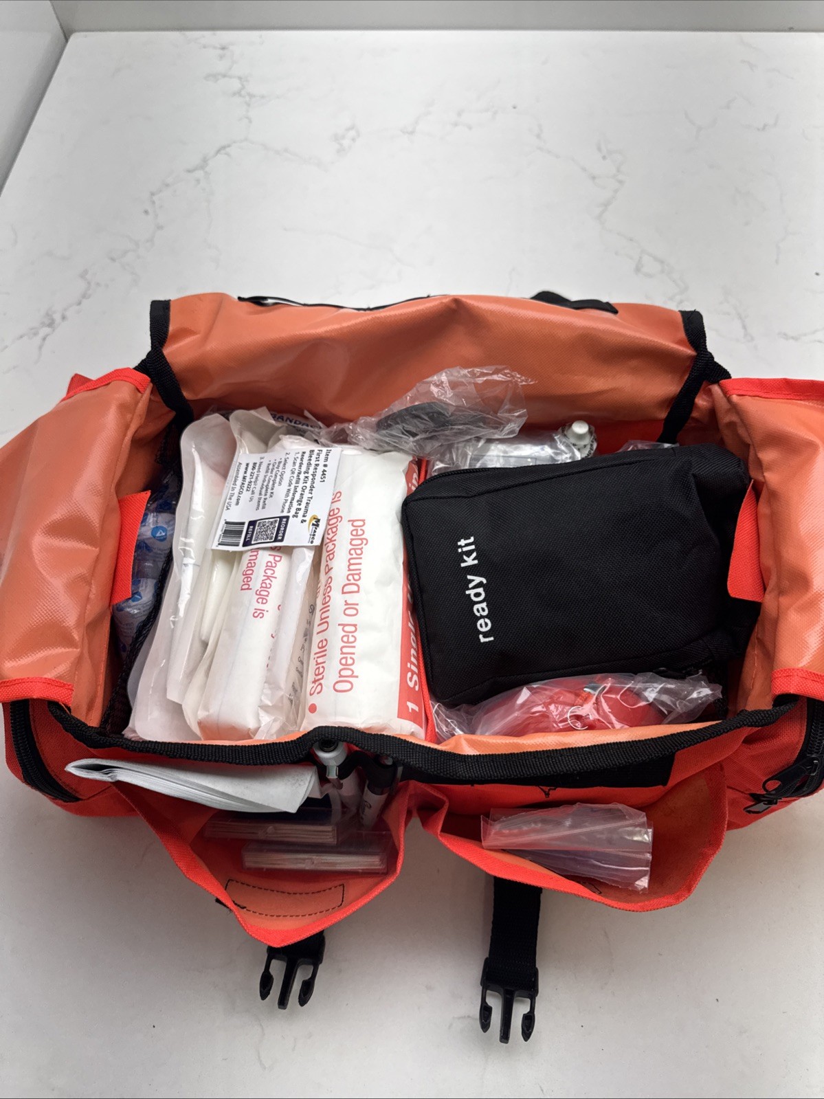 MFASCO First Aid Kit – Fully Stocked Portable Reflective Bag 100% Complete