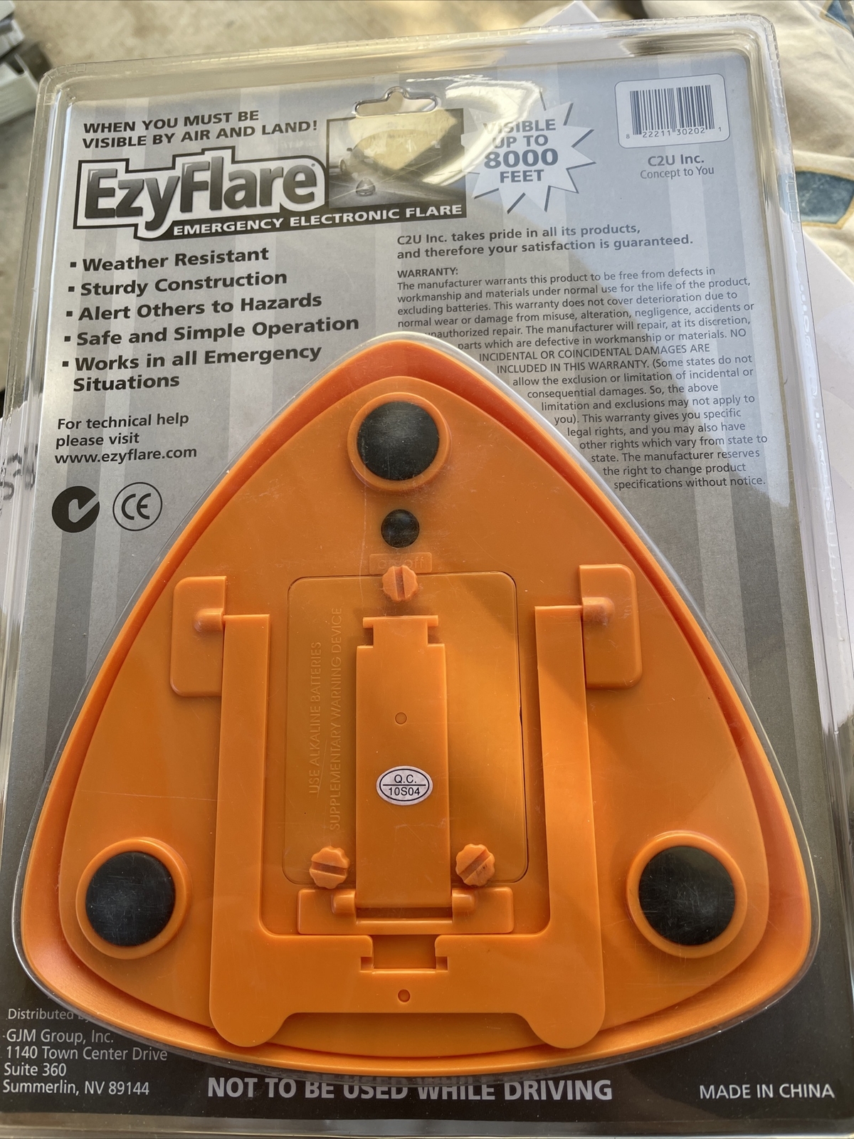 EzyFlare EZY FLARE Emergency Roadside Electronic Flashing LED Warning Light NEW!