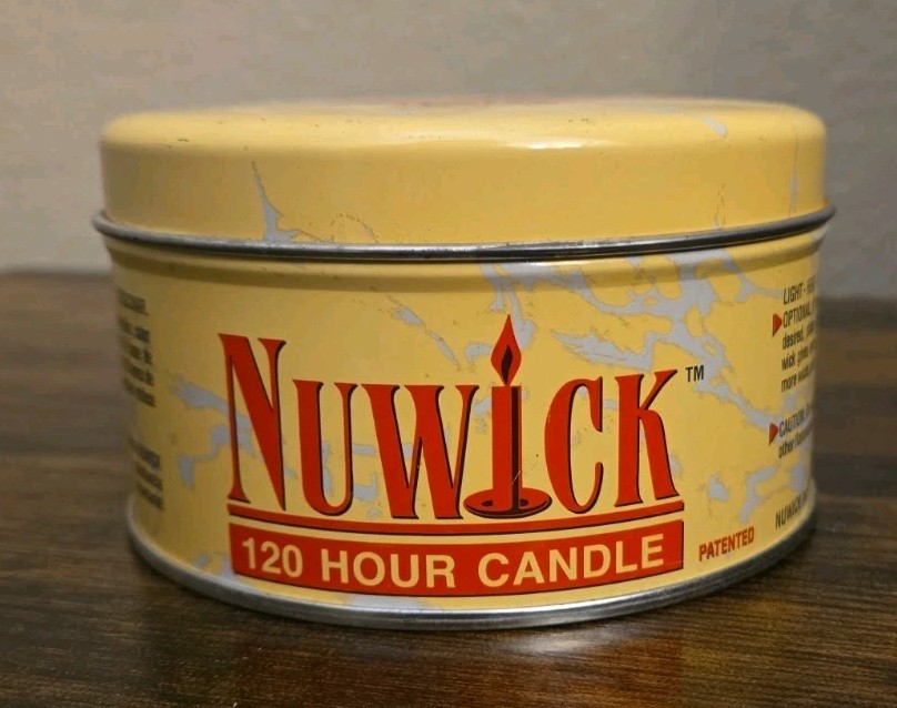 NUWICK Large 120 Hour Emergency Candle Moveable Wicks Reusable Light Heat Cook