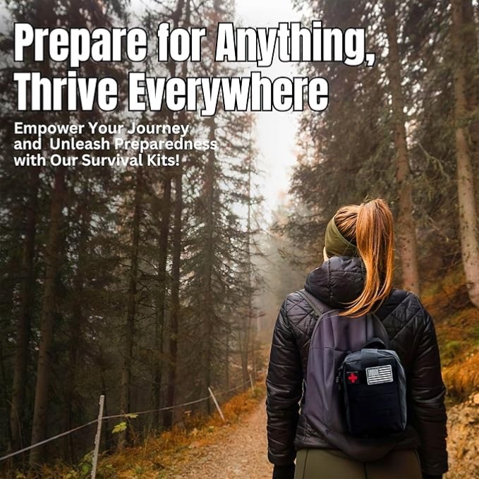 Survival Kit and First Aid Kit, 142Pcs Survival Gear & Equipment, for Men Dad Hu