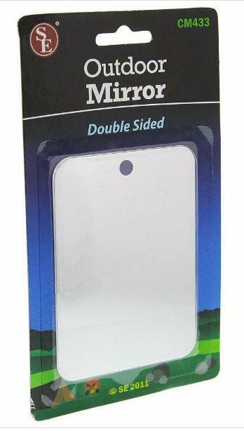 New Shatter Proof Double Sided Outdoor Mirror | Emergency, Camping | Stainless