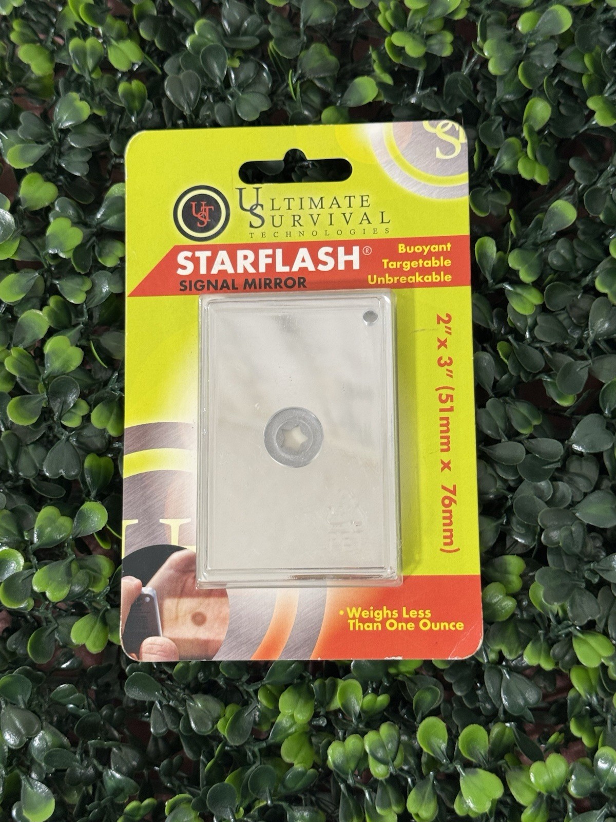 UST Starflash Micro Signal Mirror with Targeting Star Lightweight Compact