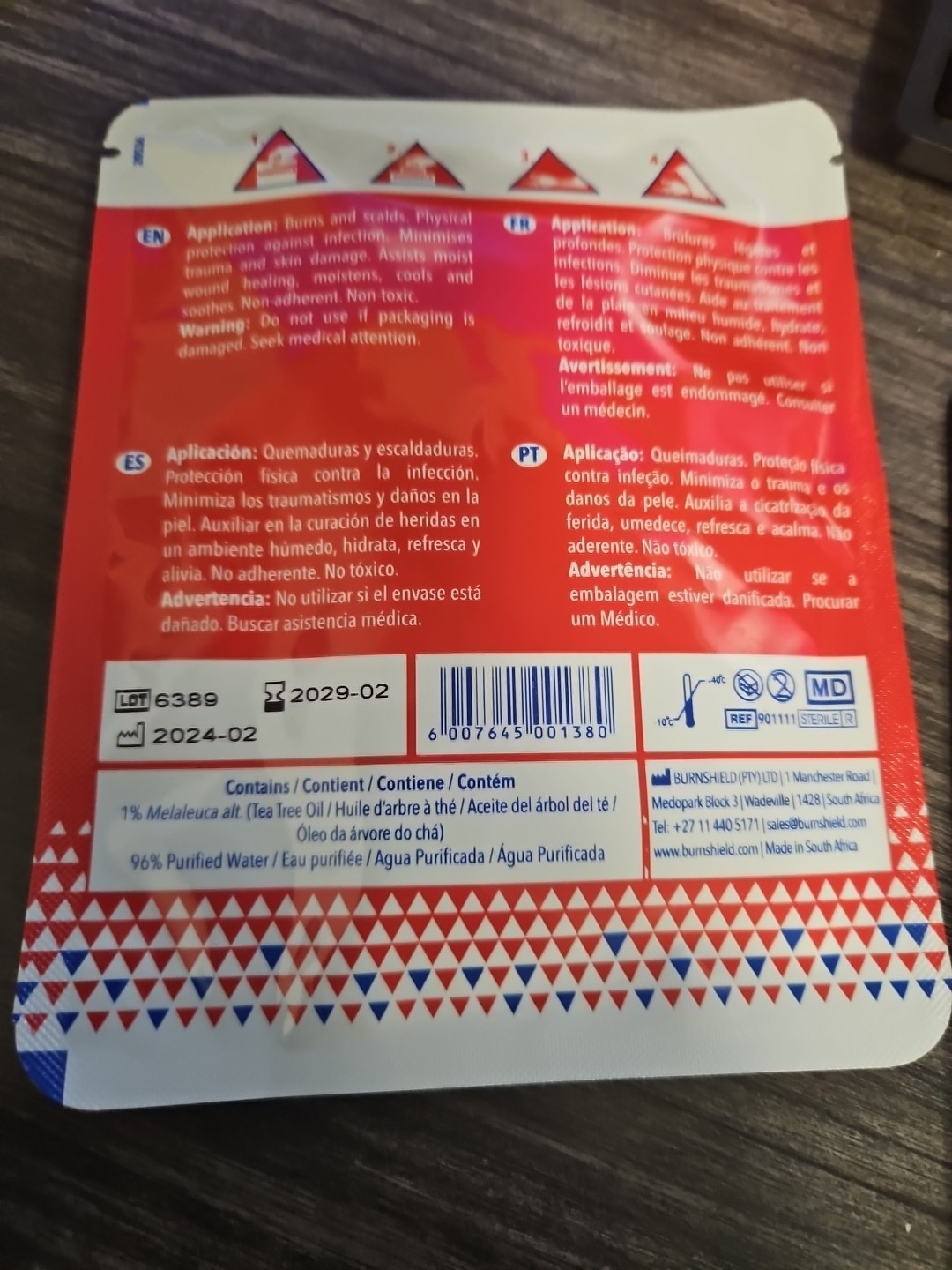 Burnshield 4″ X 4″ Burn Dressing Hydrogel IFAK EMT EMS First Aid Burn Care