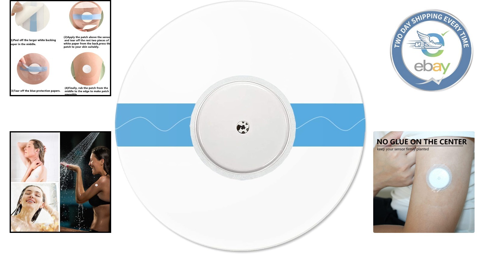 Transparent Sensor Covers for Libre 2/3/Plus, 55 Pack – Long Lasting & Durable