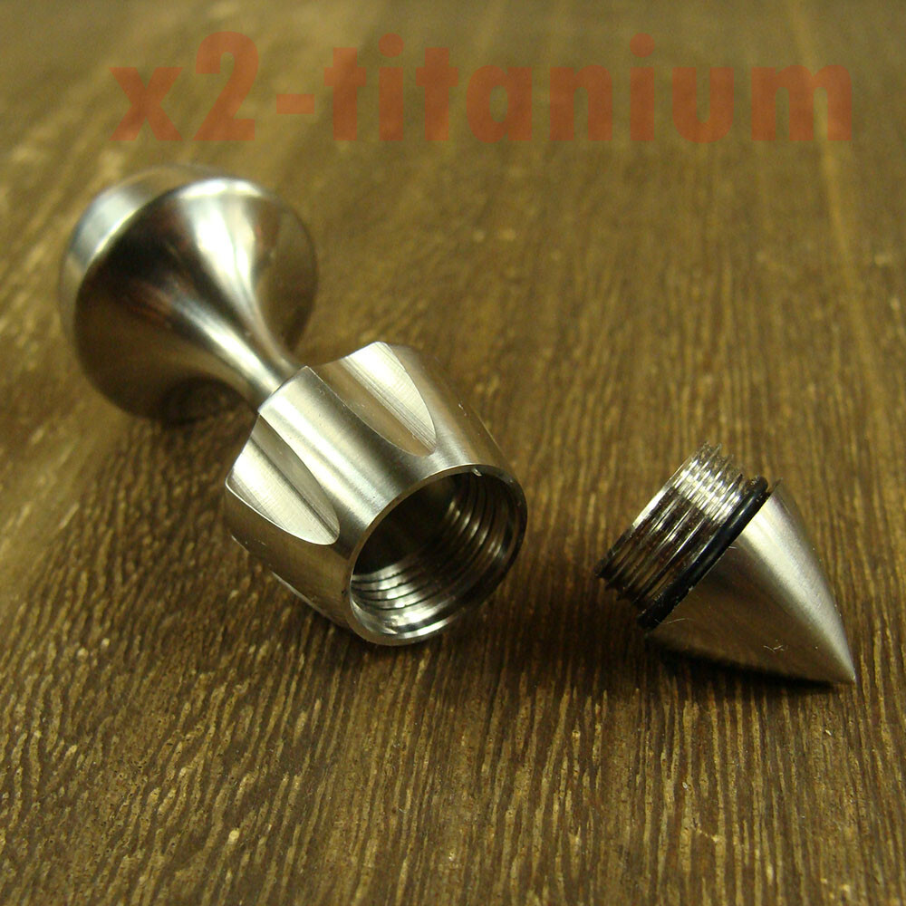 Titanium Ti Waterproof Capsule pill Bottle Lanyard bead Outdoor EDC Tool XH703