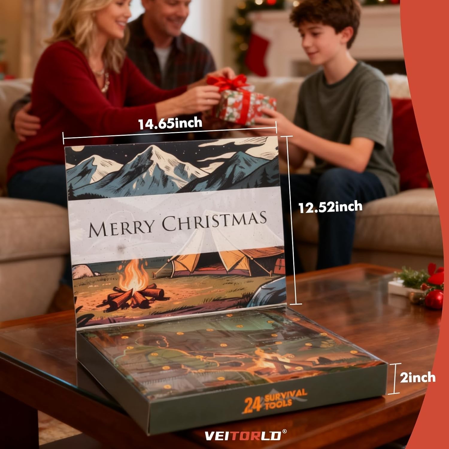 24-in-1 Survival Kit Advent Calendar 2025 – Perfect Gift for Men & Teens