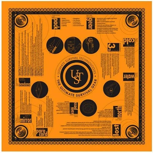 UST survival bandana emergency equip disaster gear compact tactical first aid