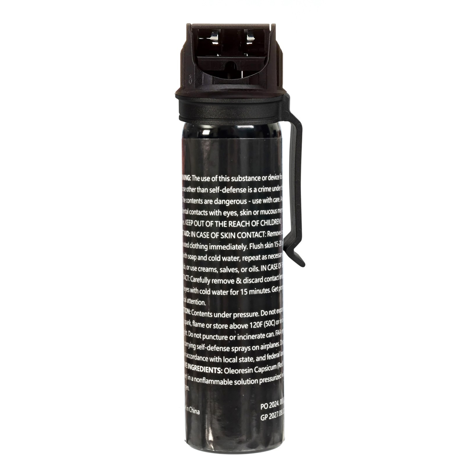 Pepper Spray Burn 2 Pack 3.7oz Police Strength Fog OC Defense Security Belt Clip
