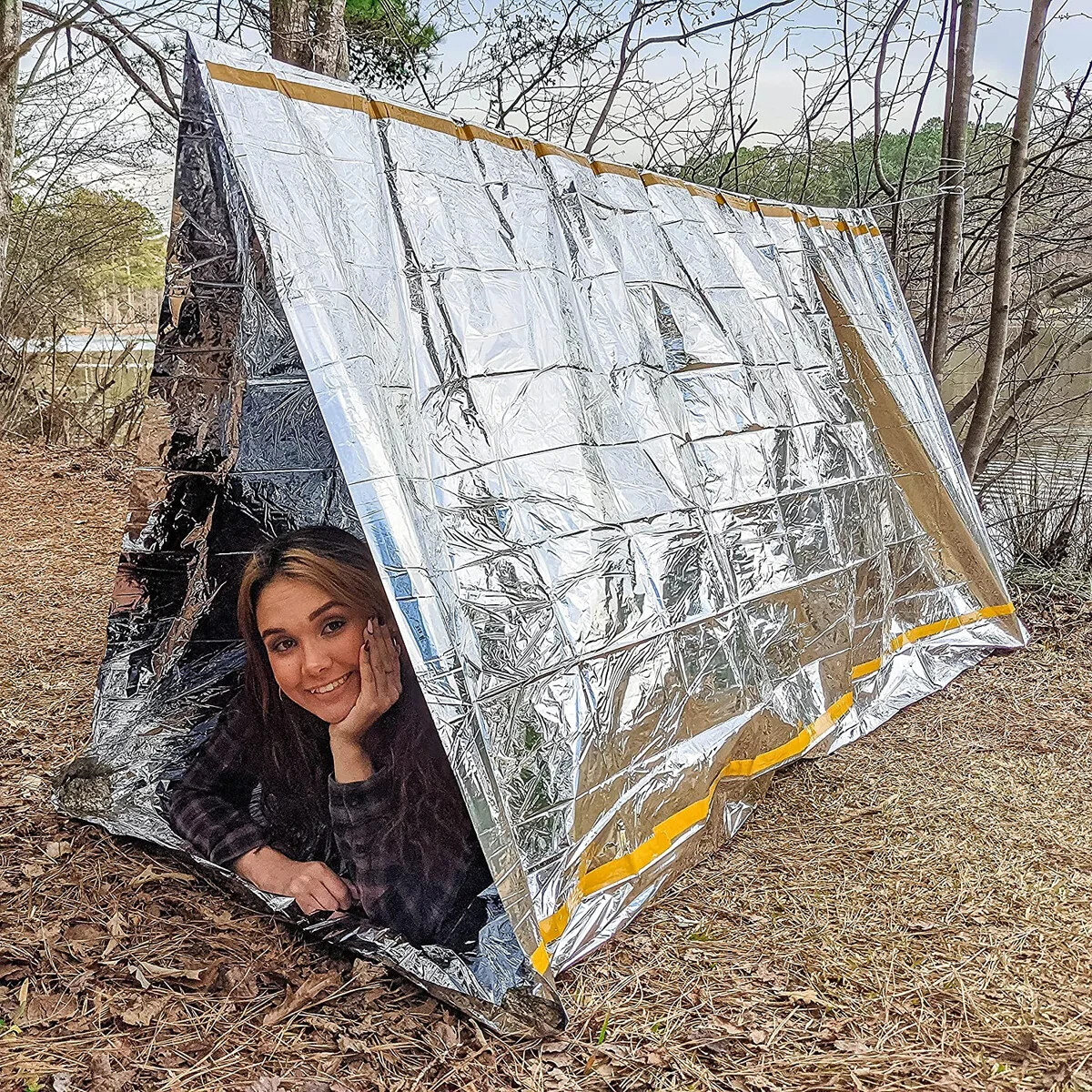 3 Pack First Aid Emergency Mylar Survival Thermal Camping Tent 95” x 61”