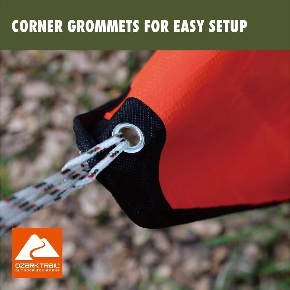 Ozark Trail Survival Camping Blanket Orange 0.99 lb Reflective Thermal Outdoor