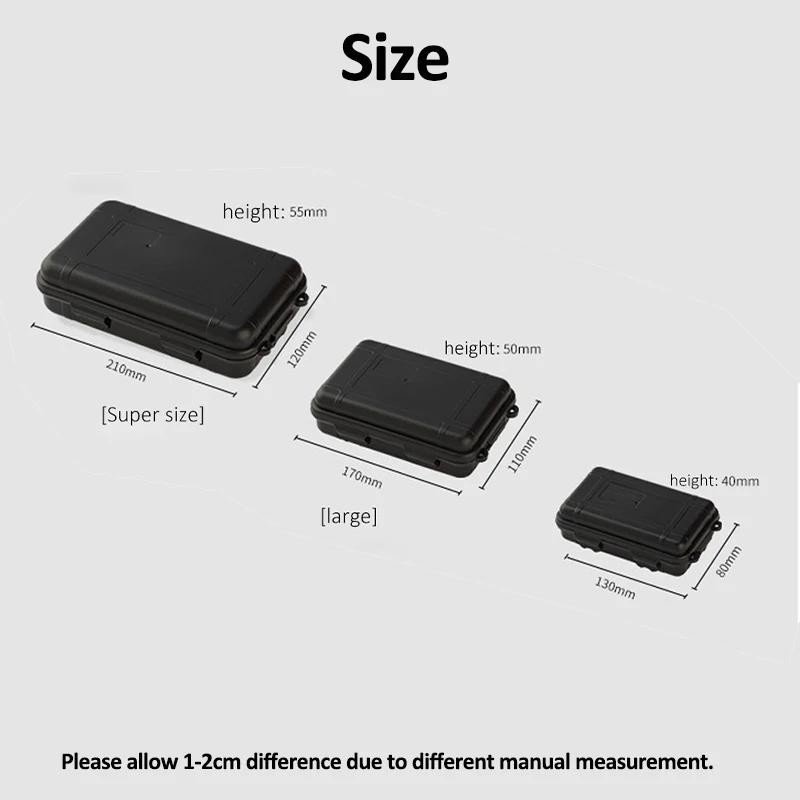 Outdoor Survival Kit Edc Waterproof Hard Case Sealed Storage Box Fishing Tools