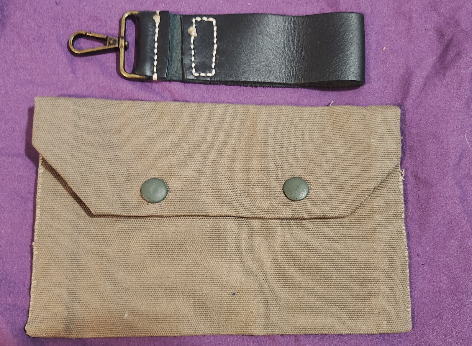 Handsewn Bushcraft lot with Canteen and Survival sewing kit