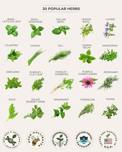 Medicinal & Survival Seed Kit – 60 Heirloom Non-GMO USA Grown Seeds for