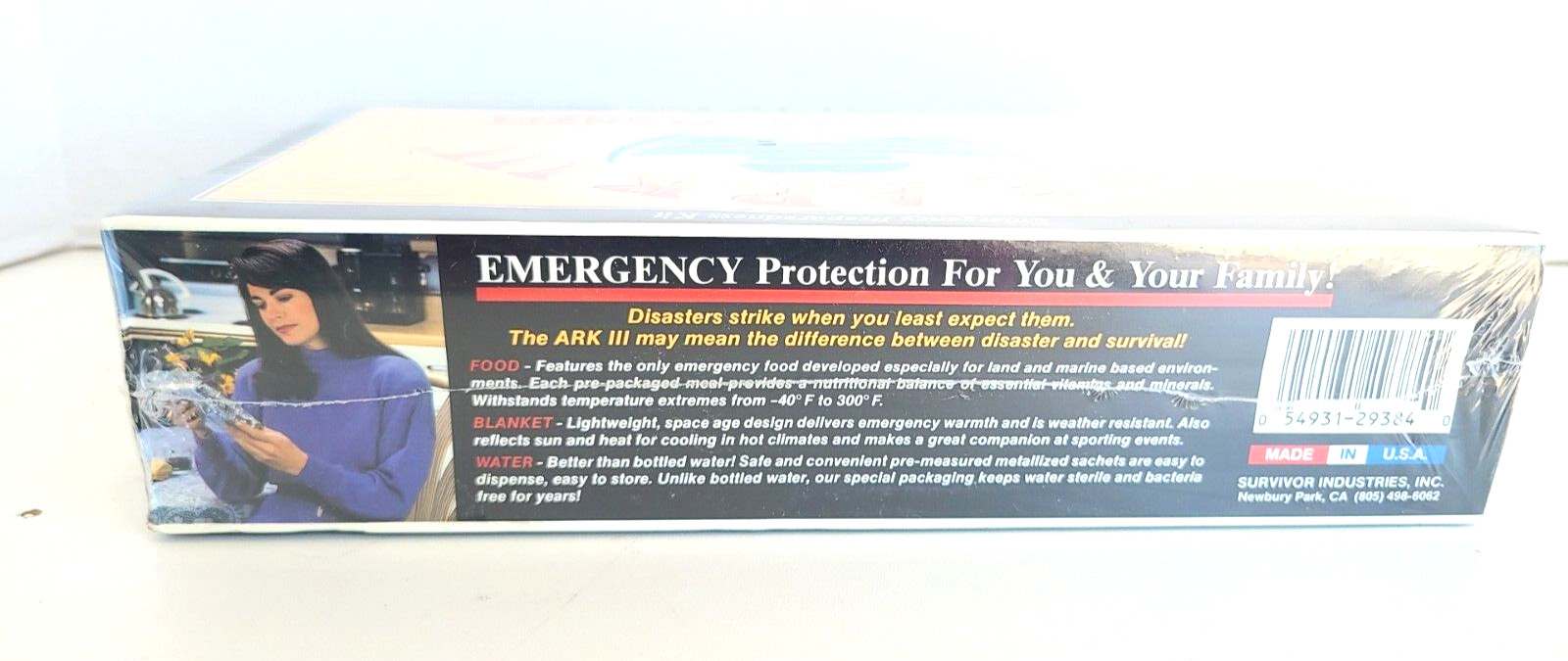 Emergency Preparedness The Ark III Food Water Blanket Survival 1 Person 3 Day