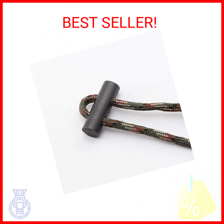 bayite Small Ferro Rod Survival Drilled Flint Fire Starter with Toggle Hole for