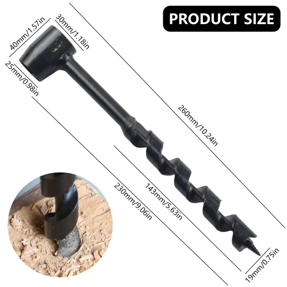 Bushcraft Hand Drill Carbon Steel Manual Auger Drill Portable Manual Survival Dr