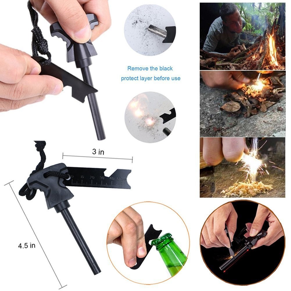 Emergency Survival Kit 13 in 1, Outdoor Survival Gear Tool with Survival Brac…