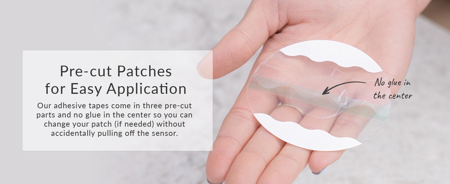 12 Transparent Waterproof Patches for Libre 1, 2, 3 CGM Sensors + 12 prep wipes