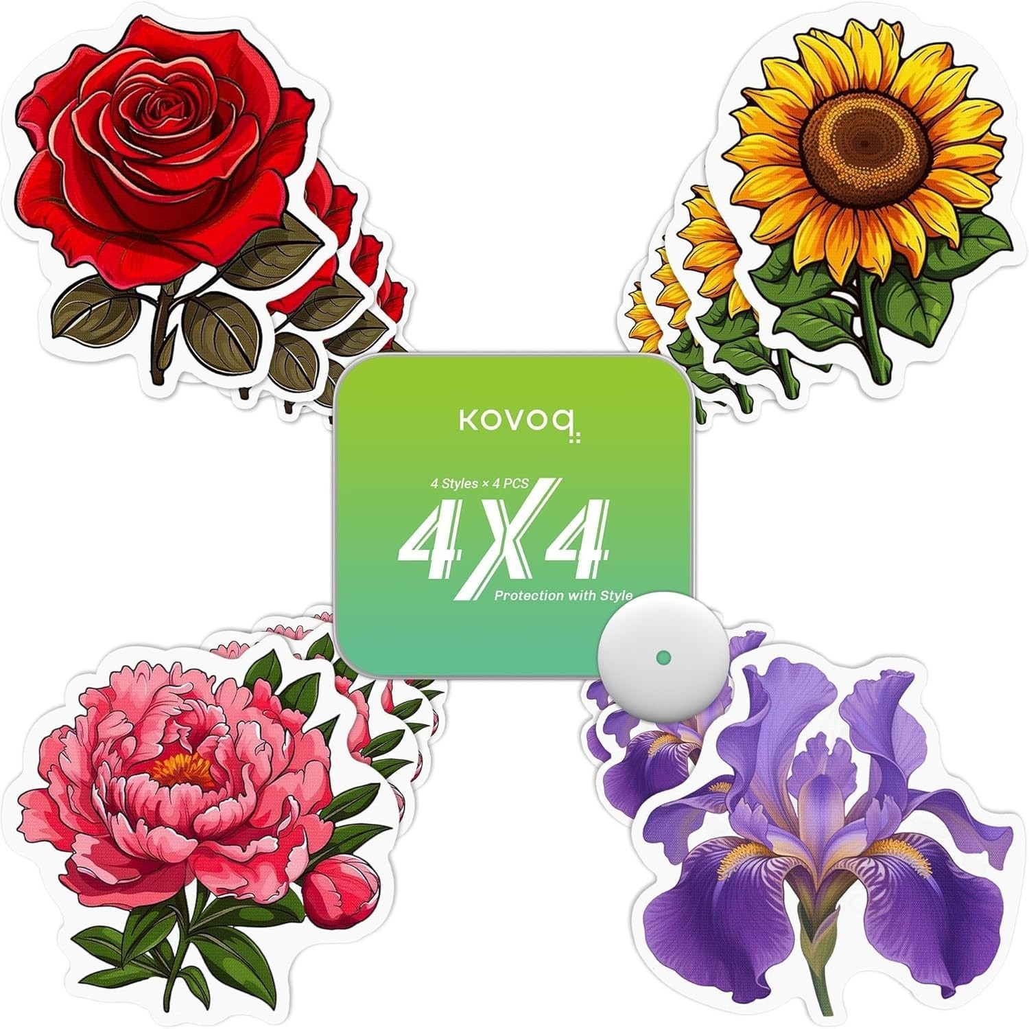 Stylish Floral Sensor Covers for Libre 3 & Plus – Waterproof and Hypoallergenic