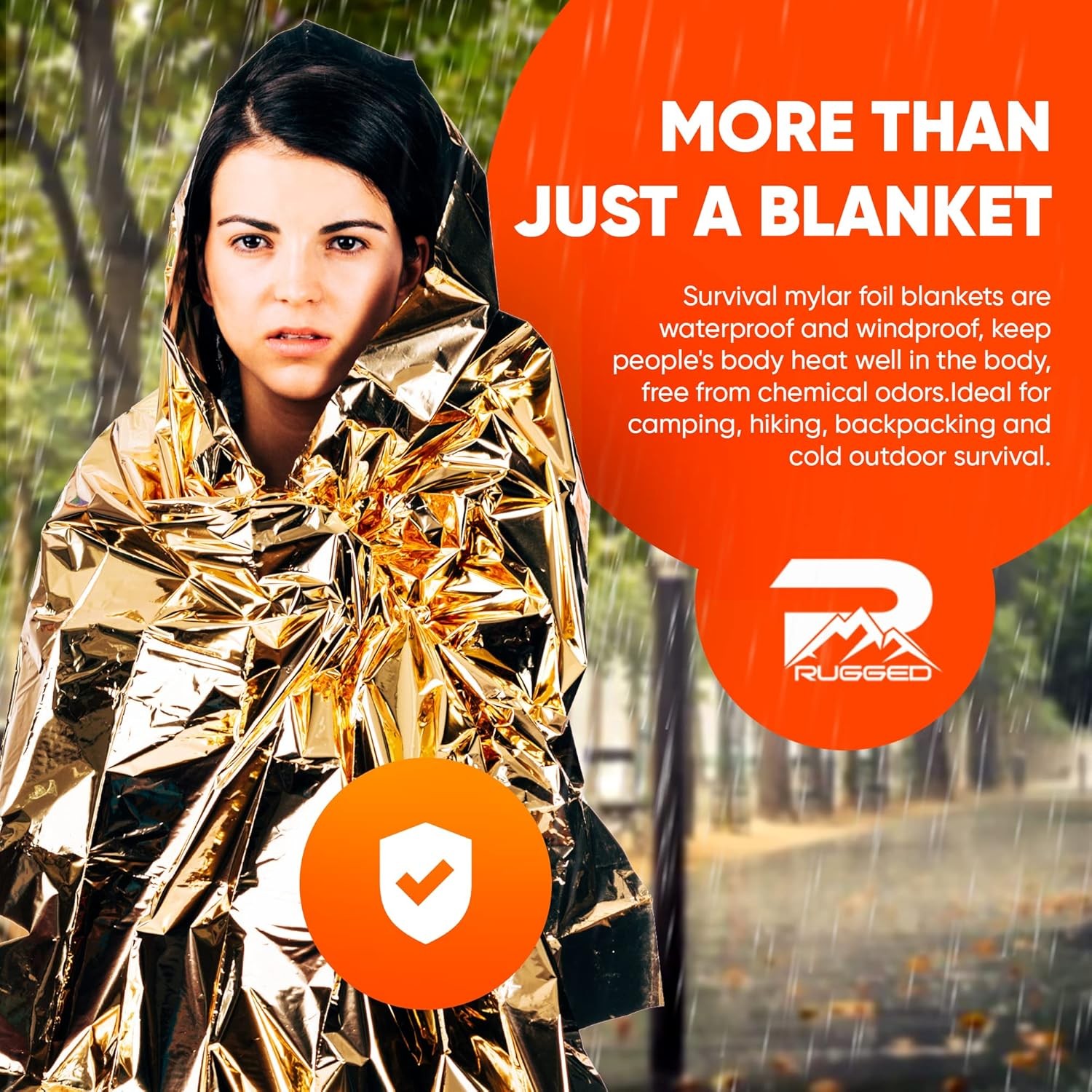 Compact Thermal Emergency Blankets 5pk