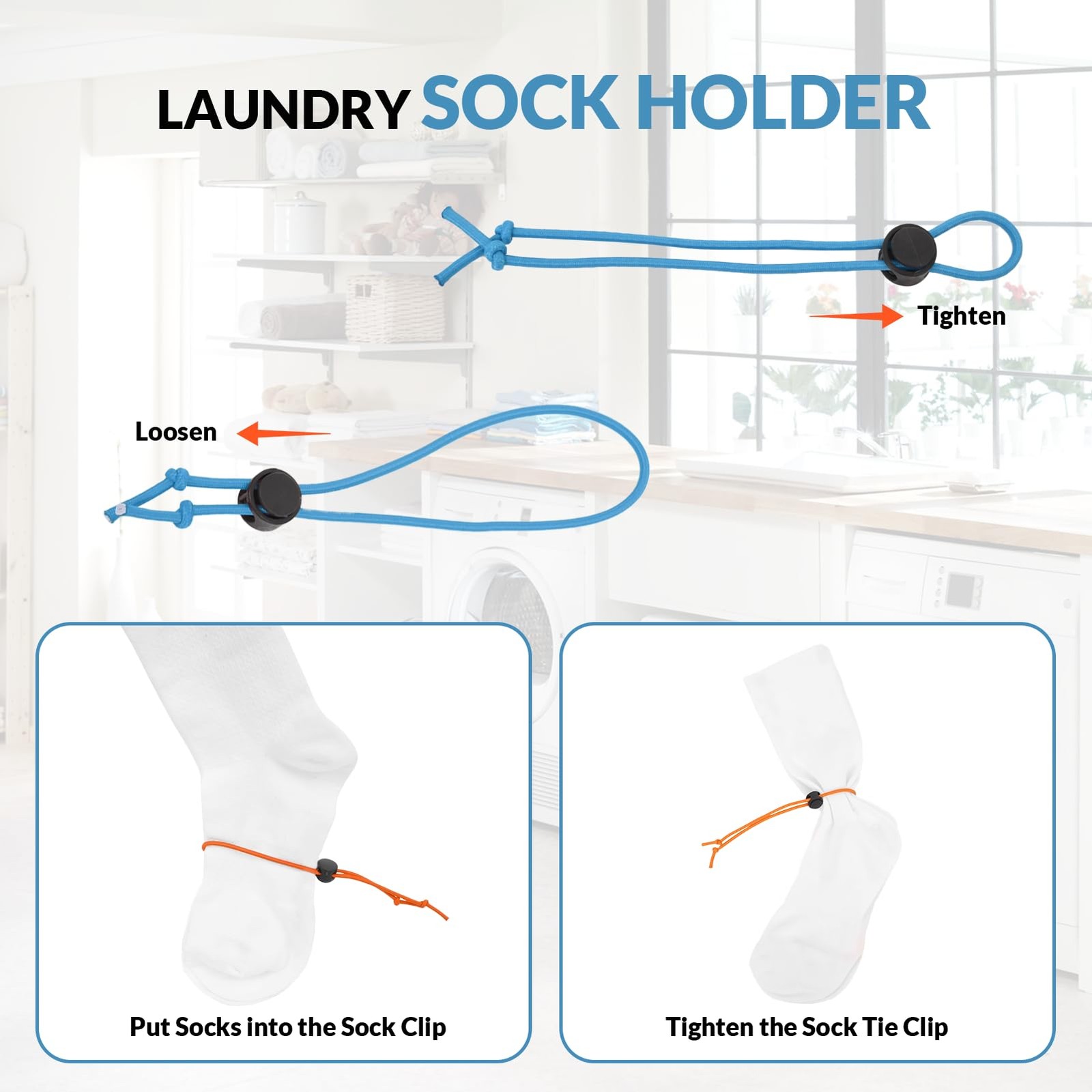 Awsxuoor 50Pcs Sock Clips – Amazing Laundry Black,green,red,yellw,blue