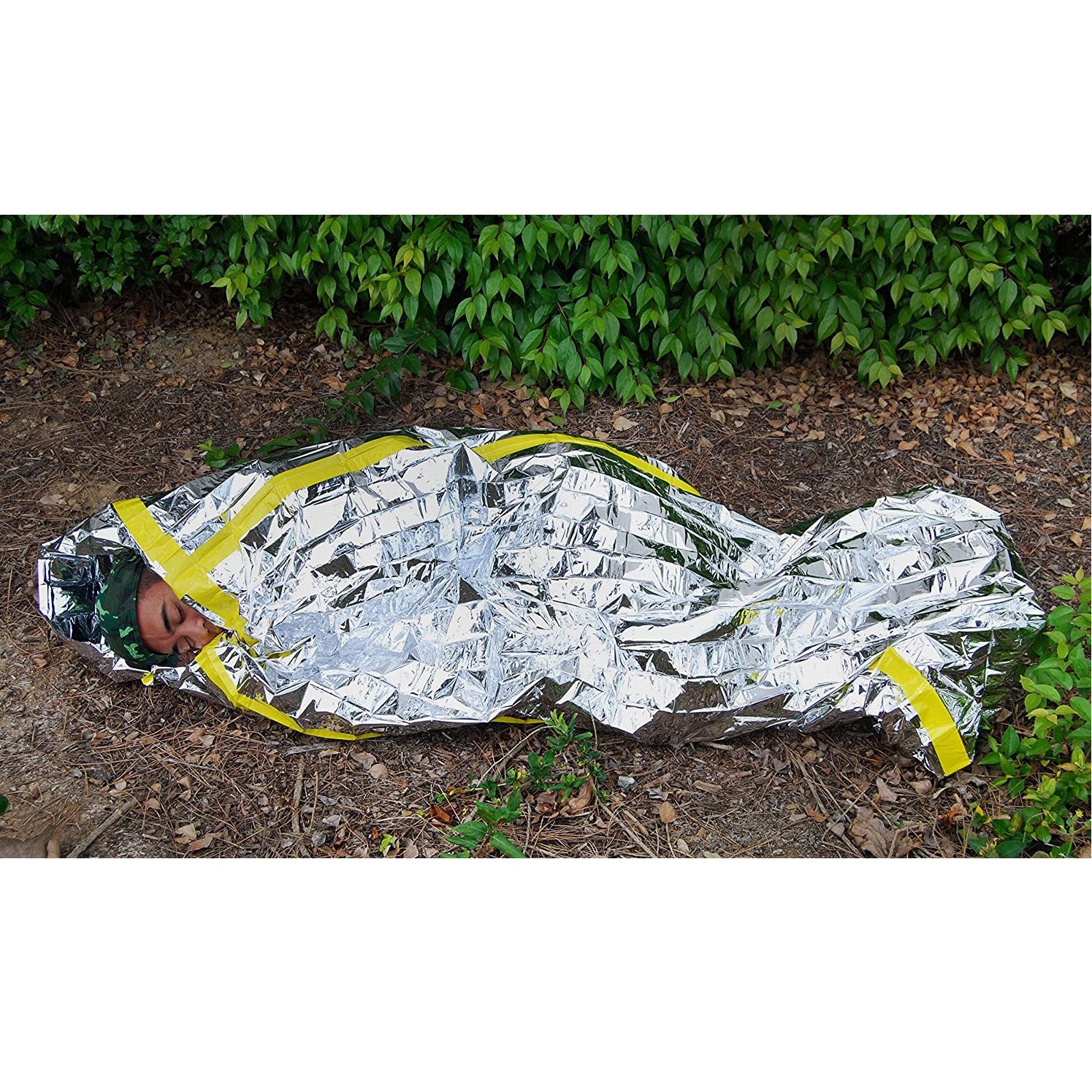Emergency Sleeping Bag Mylar Insulated Heat Light Weight 84×36 Inch