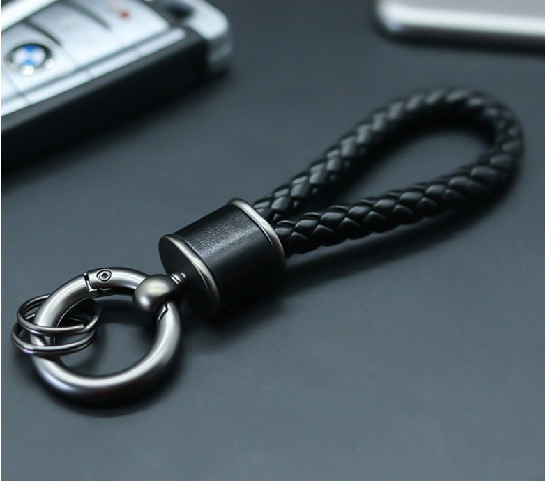 Premium Bear Car Keychain Leather Strap Bag Charm Luxury Black & Gold Gift New