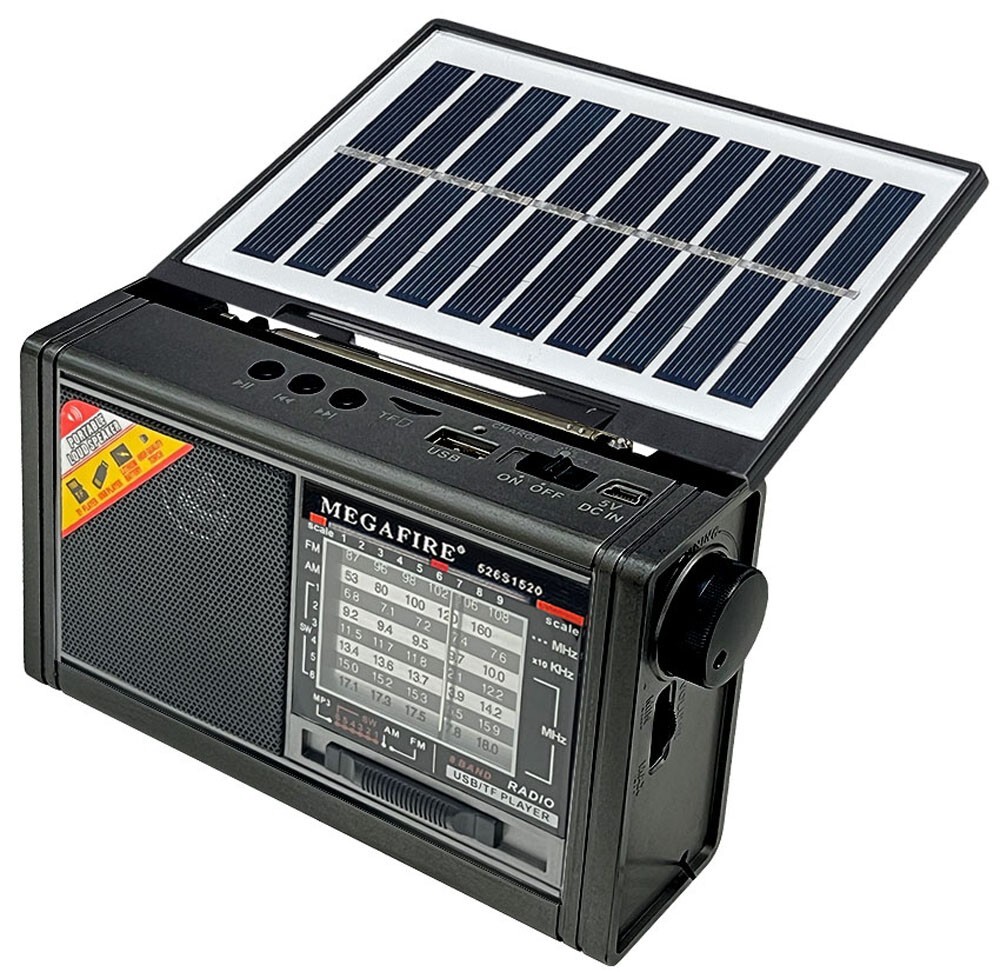 Premium AM/FM/SW Flashlight Radio Bluetooth Speaker MP3 Player Solar DC 5V Dcell