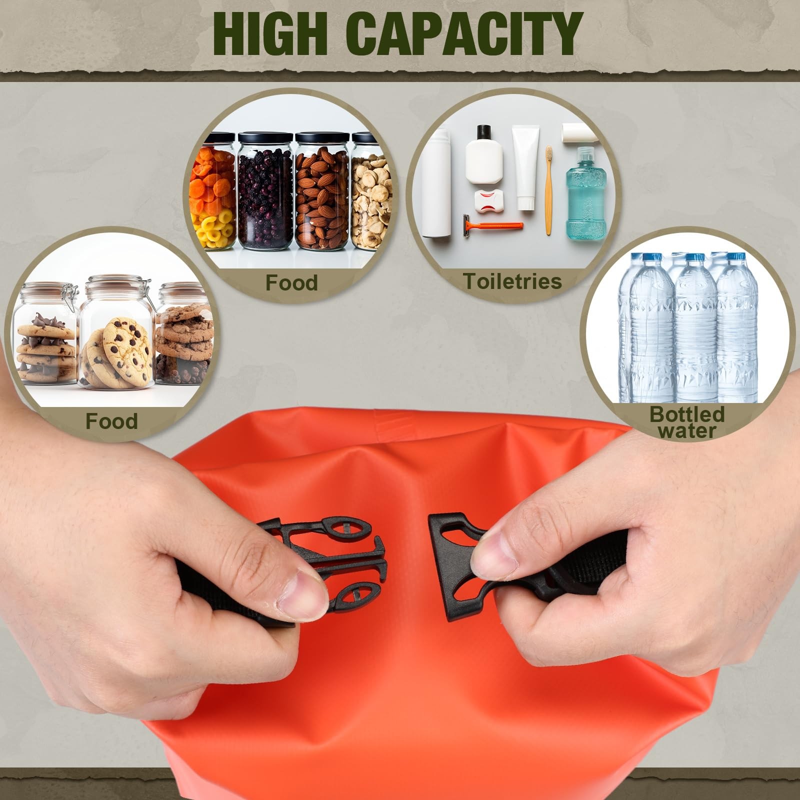 Ultralight Bear Food Bag for Camping Waterproof System with Ropes & Hooks