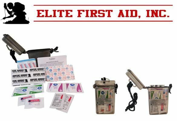 NEW Elite First Aid Mini 1st Aid Medical Kit in Waterproof Case 4 Hiking Hunting