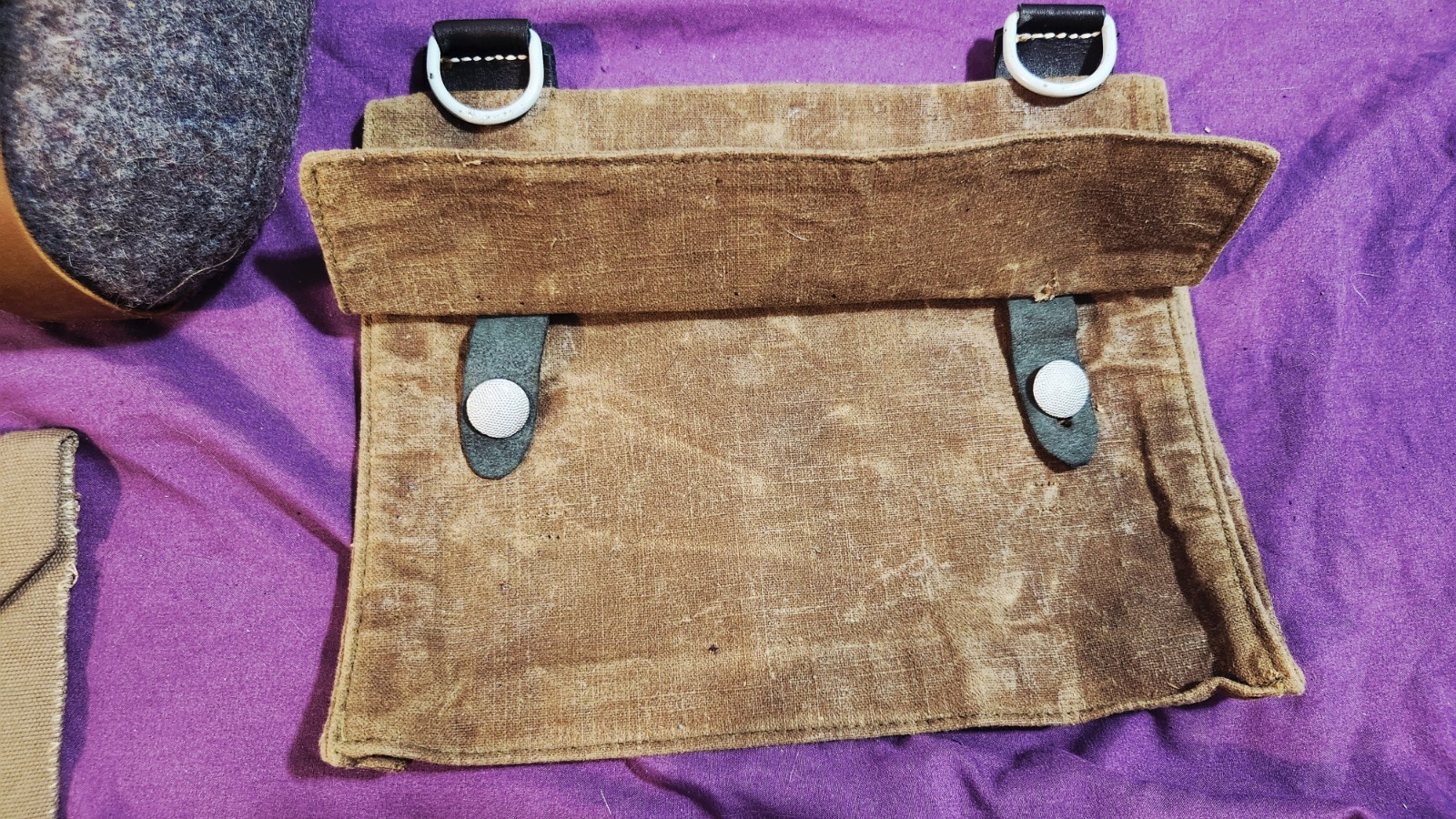Handsewn Bushcraft lot with Canteen and Survival sewing kit