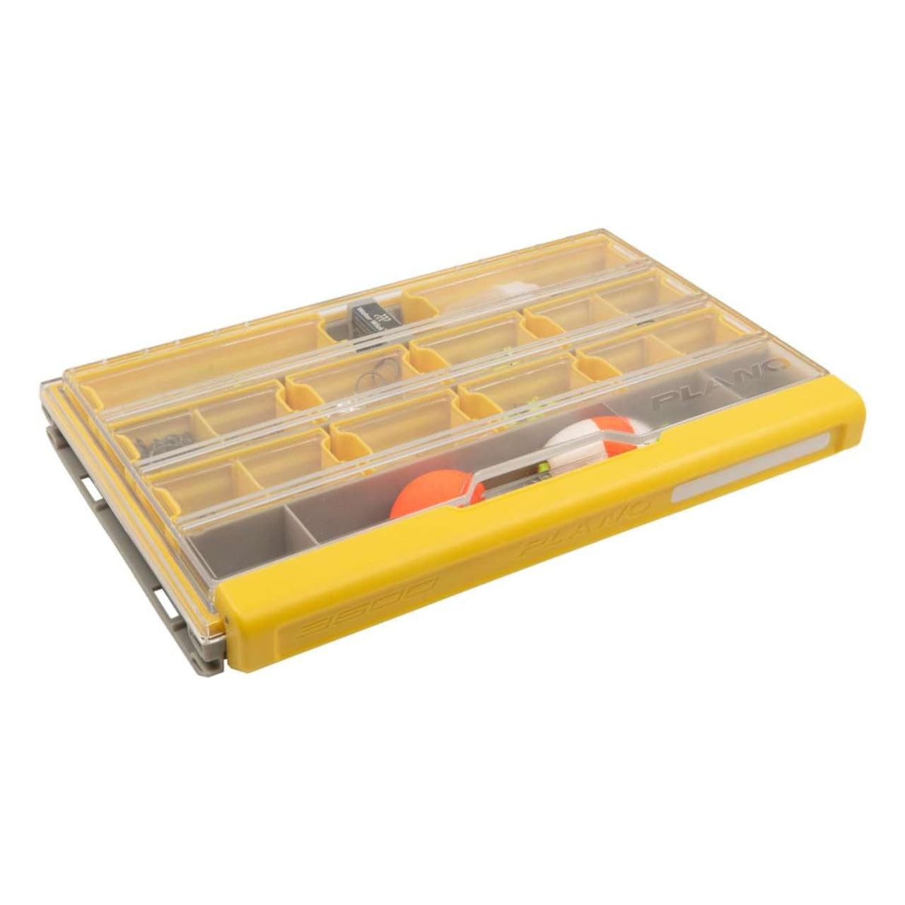 Plano EDGE 3600 Premium Tackle Utility Box, Gray and Standard, Clear / Yellow