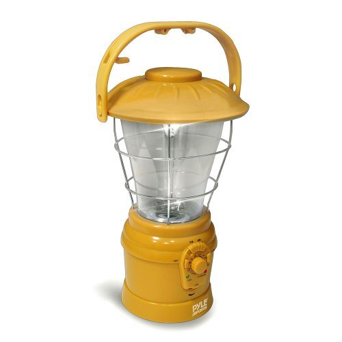 Pyle PSDNL22YL Multi Function LED Lantern AM/FM Built-In Rechargeable Battery