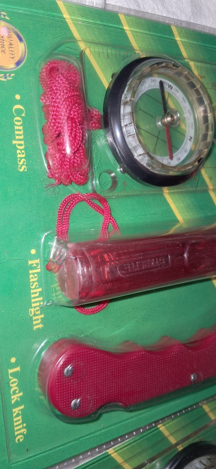 3 sets Survival Kit Knife Flashlight Compass Gift Lot Gear NOS tools camping